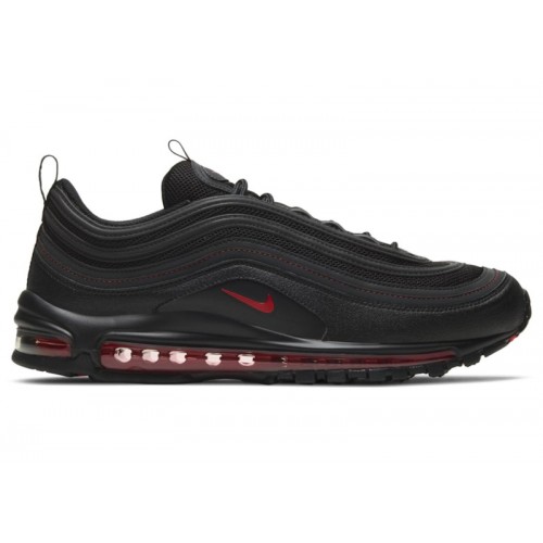 Кроссы Nike Air Max 97 Black University Red - мужская сетка размеров