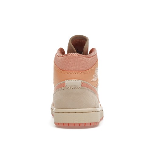 Кроссы Jordan 1 Mid Apricot Orange (W) - женская сетка размеров