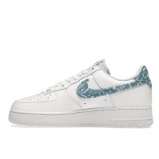 Женские кроссовки Nike Air Force 1 Low 07 Essential White Worn Blue Paisley (W)