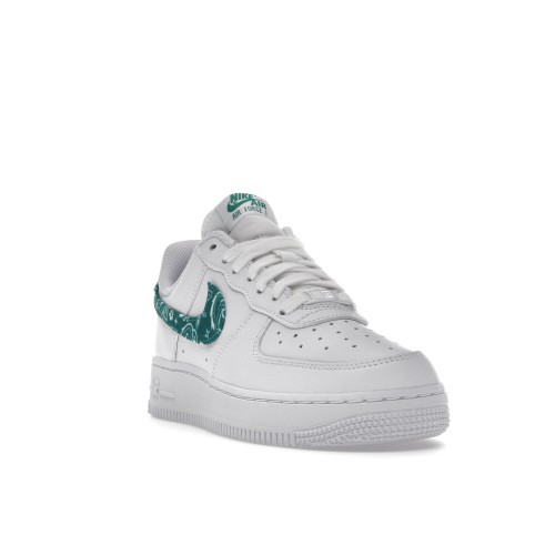 Кроссы Nike Air Force 1 Low 07 Essential White Green Paisley (W) - женская сетка размеров