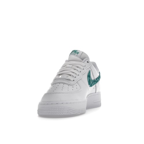 Кроссы Nike Air Force 1 Low 07 Essential White Green Paisley (W) - женская сетка размеров