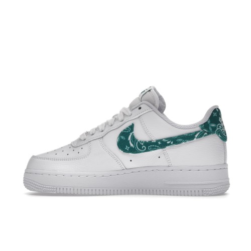 Кроссы Nike Air Force 1 Low 07 Essential White Green Paisley (W) - женская сетка размеров