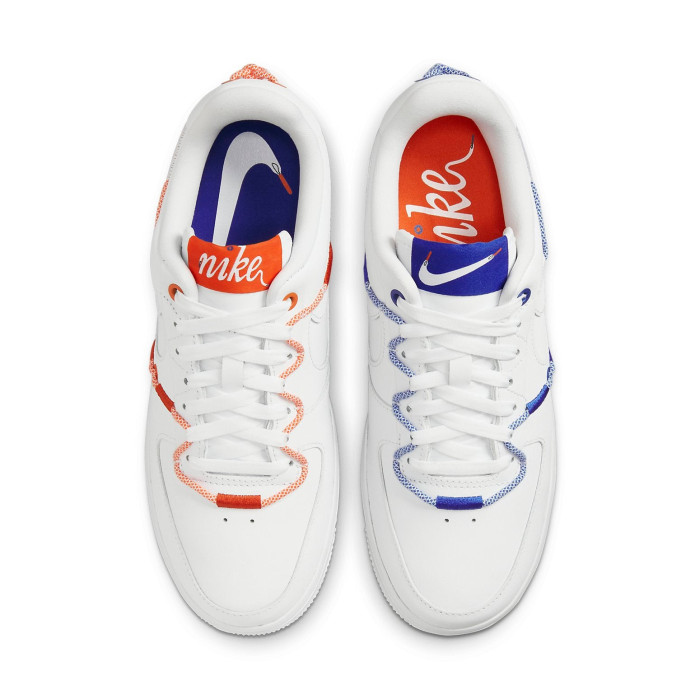 Nike Air Force 1 Low 07 LX White Orange Blue (W) - женская сетка размеров Nike Air Force 1 Low 07 LX White Orange Blue (W) - женская сетка размеров