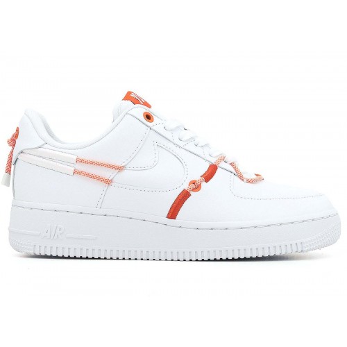 Кроссы Nike Air Force 1 Low 07 LX White Orange Blue (W) - женская сетка размеров