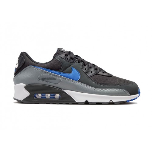 Кроссы Nike Air Max 90 Smoke Grey Medium Blue - мужская сетка размеров