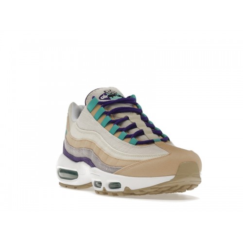 Кроссы Nike Air Max 95 Air Sprung Sail Purple Teal - мужская сетка размеров