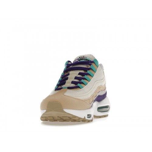 Кроссы Nike Air Max 95 Air Sprung Sail Purple Teal - мужская сетка размеров