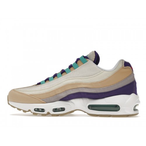 Кроссы Nike Air Max 95 Air Sprung Sail Purple Teal - мужская сетка размеров