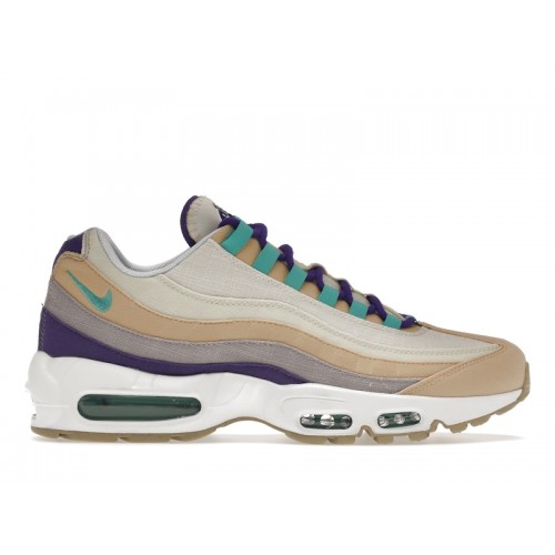 Кроссы Nike Air Max 95 Air Sprung Sail Purple Teal - мужская сетка размеров