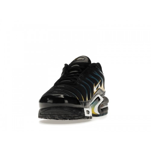 Кроссы Nike Air Max Plus Black Teal Yellow - мужская сетка размеров