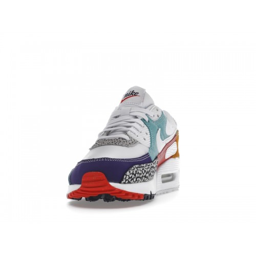 Кроссы Nike Air Max 90 SE Animal White (W) - женская сетка размеров