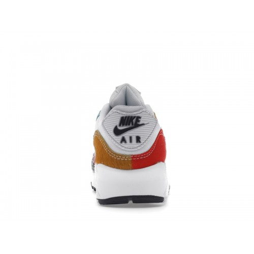 Кроссы Nike Air Max 90 SE Animal White (W) - женская сетка размеров