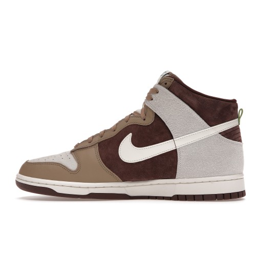 Кроссы Nike Dunk High Light Chocolate - мужская сетка размеров