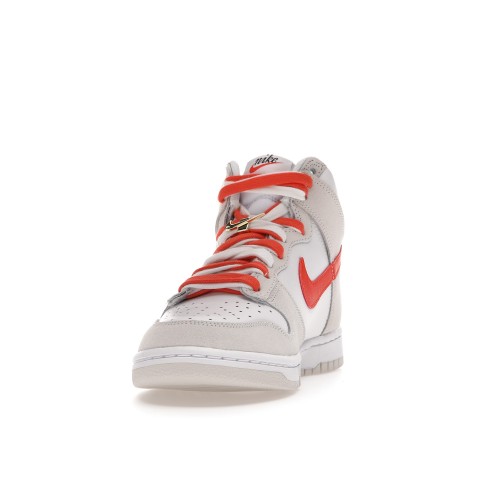 Кроссы Nike Dunk High First Use White Sail Orange (W) - женская сетка размеров