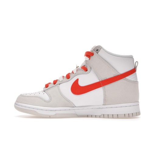 Кроссы Nike Dunk High First Use White Sail Orange (W) - женская сетка размеров