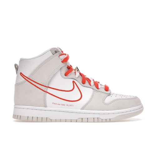 Кроссы Nike Dunk High First Use White Sail Orange (W) - женская сетка размеров
