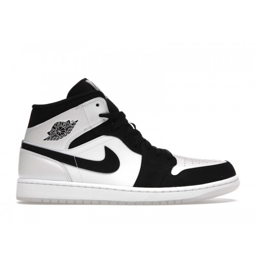 Кроссы Jordan 1 Mid Diamond Shorts - мужская сетка размеров