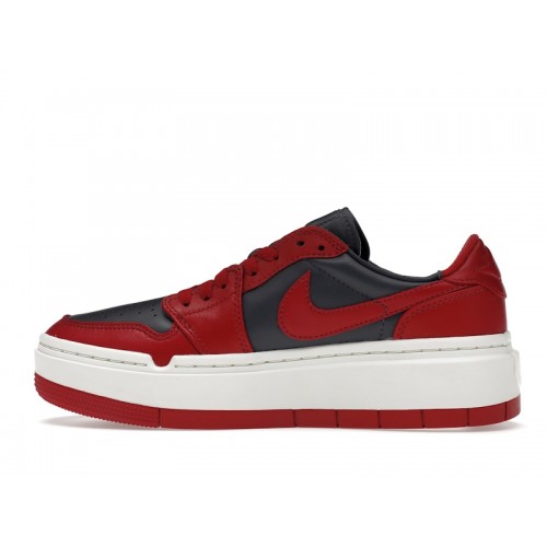 Кроссы Jordan 1 Elevate Low Dark Grey Varsity Red (W) - женская сетка размеров
