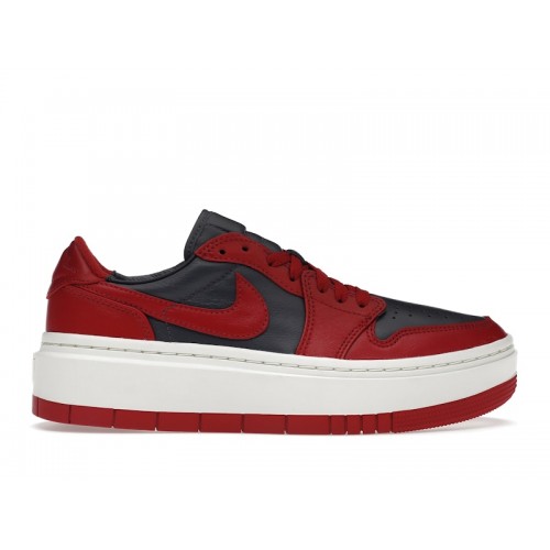 Кроссы Jordan 1 Elevate Low Dark Grey Varsity Red (W) - женская сетка размеров