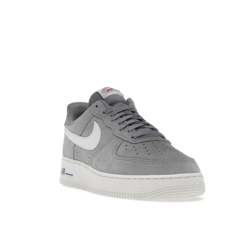 Кроссы Nike Air Force 1 Low Light Smoke Grey White Sail Hyper Royal - мужская сетка размеров