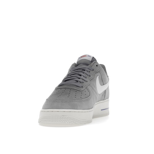 Кроссы Nike Air Force 1 Low Light Smoke Grey White Sail Hyper Royal - мужская сетка размеров