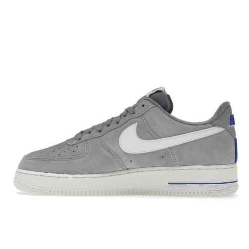 Кроссы Nike Air Force 1 Low Light Smoke Grey White Sail Hyper Royal - мужская сетка размеров