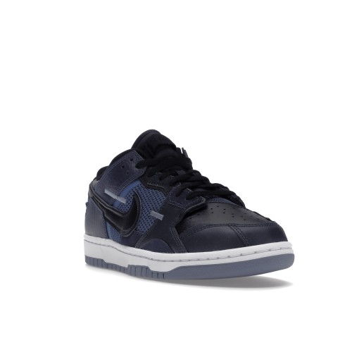 Кроссы Nike Dunk Low Scrap Black Navy - мужская сетка размеров