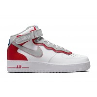 Мужские кроссовки Nike Air Force 1 Mid Athletic Club White Gym Red
