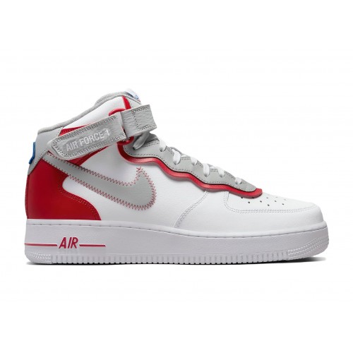 Мужские кроссовки Nike Air Force 1 Mid Athletic Club White Gym Red