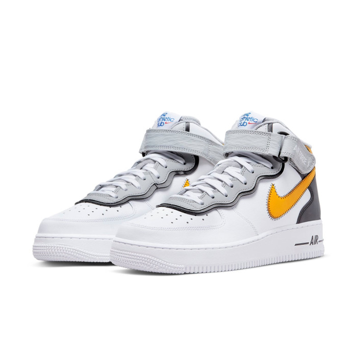 Nike Air Force 1 Mid Athletic Club White Dark Sulfur - мужская сетка размеров Nike Air Force 1 Mid Athletic Club White Dark Sulfur - мужская сетка размеров