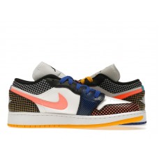 Подростковые Jordan 1 Low MMD Multi-Color Grid (GS)