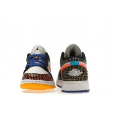 Подростковые Jordan 1 Low MMD Multi-Color Grid (GS)