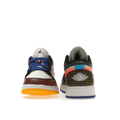 Кроссы Jordan 1 Low MMD Multi-Color Grid (GS) - Подростковая сетка размеров