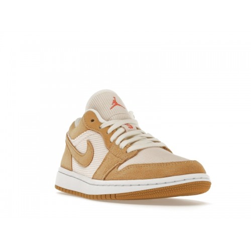 Кроссы Jordan 1 Low SE Twine Orange Quartz Corduroy (W) - женская сетка размеров