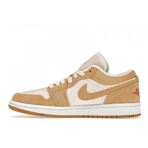 Кроссы Jordan 1 Low SE Twine Orange Quartz Corduroy (W) - женская сетка размеров