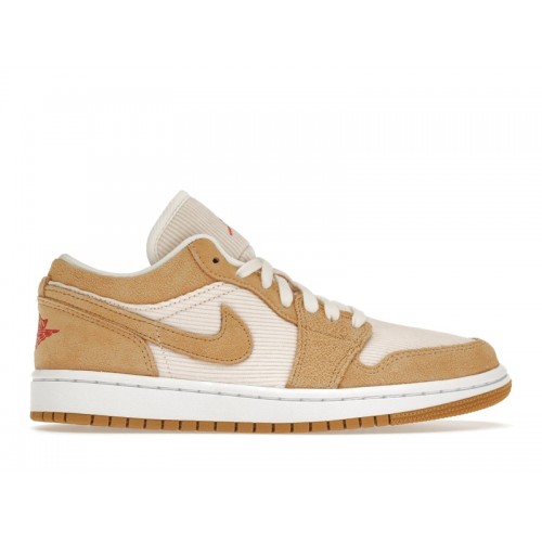 Кроссы Jordan 1 Low SE Twine Orange Quartz Corduroy (W) - женская сетка размеров