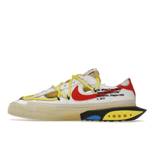 Кроссы Nike Blazer Low Off-White University Red - мужская сетка размеров