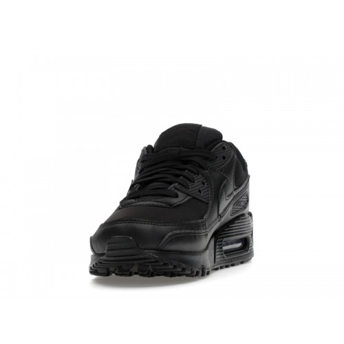 Кроссы Nike Air Max 90 Triple Black (W) - женская сетка размеров