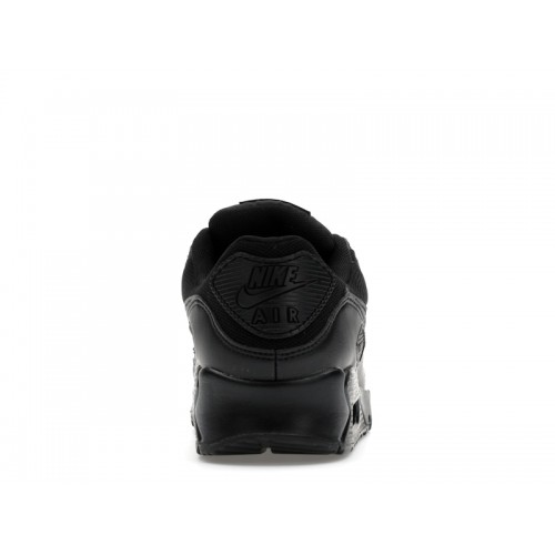 Кроссы Nike Air Max 90 Triple Black (W) - женская сетка размеров