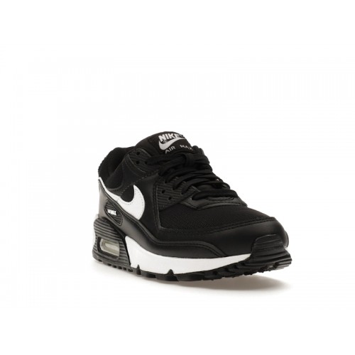 Кроссы Nike Air Max 90 Black White (W) - женская сетка размеров