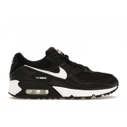 Кроссы Nike Air Max 90 Black White (W) - женская сетка размеров