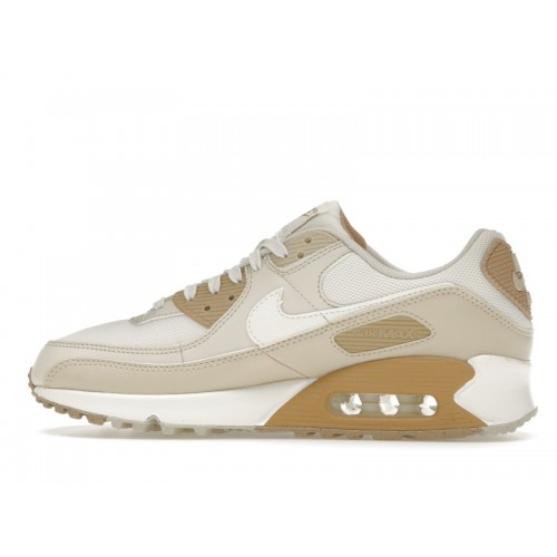 Кроссы Nike Air Max 90 Phantom Light Orewood Brown (W) - женская сетка размеров