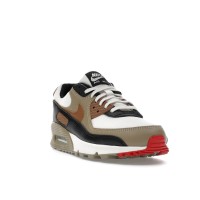 Женские Nike Air Max 90 Phantom Black Fire Red Light British Tan (W)