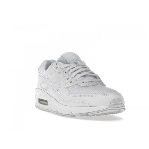 Кроссы Nike Air Max 90 Triple White (2022) (W) - женская сетка размеров