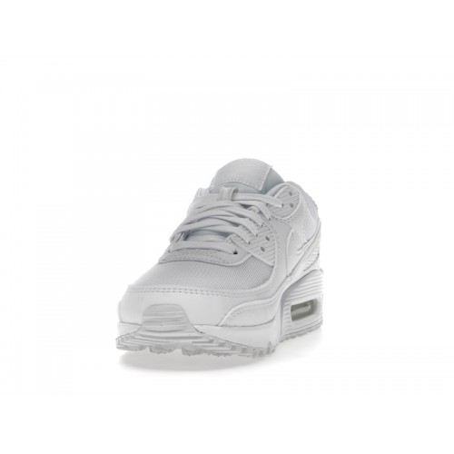 Кроссы Nike Air Max 90 Triple White (2022) (W) - женская сетка размеров