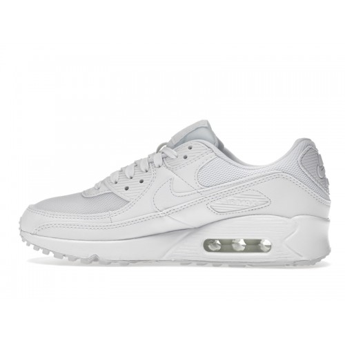 Кроссы Nike Air Max 90 Triple White (2022) (W) - женская сетка размеров