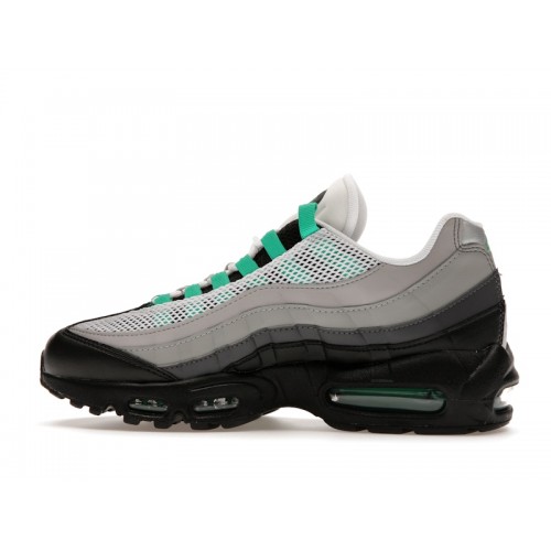 Кроссы Nike Air Max 95 Black Stadium Green (W) - женская сетка размеров