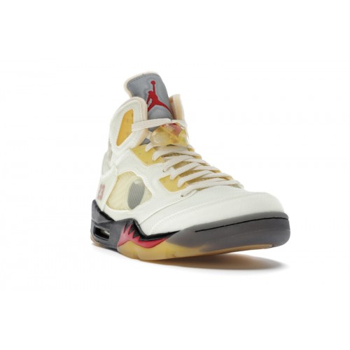 Кроссы Jordan 5 Retro Off-White Sail - мужская сетка размеров