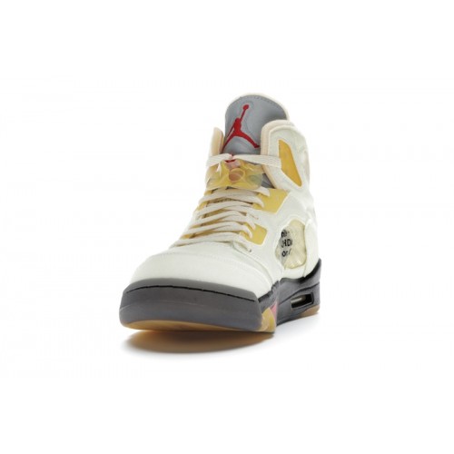 Кроссы Jordan 5 Retro Off-White Sail - мужская сетка размеров