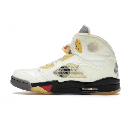 Кроссы Jordan 5 Retro Off-White Sail - мужская сетка размеров